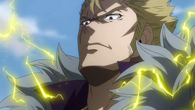 Laxus overwhelms Tempester
