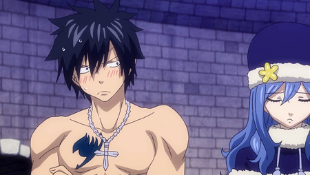 Gray's reaction to Juvia