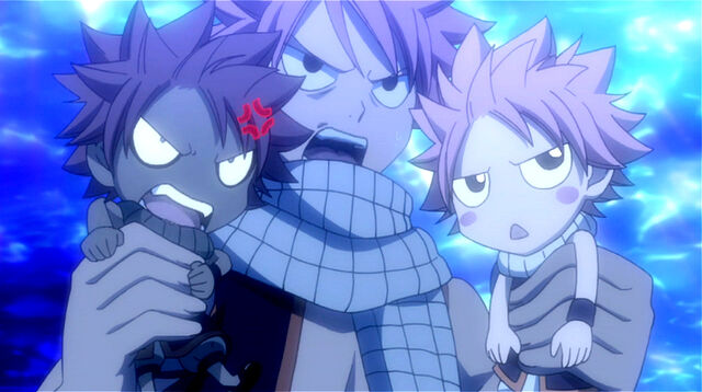 File:Natsu and his Mini-Me's.jpg
