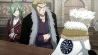 Freed and Laxus sitting next to eachother