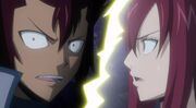 Erza and Cobra talking