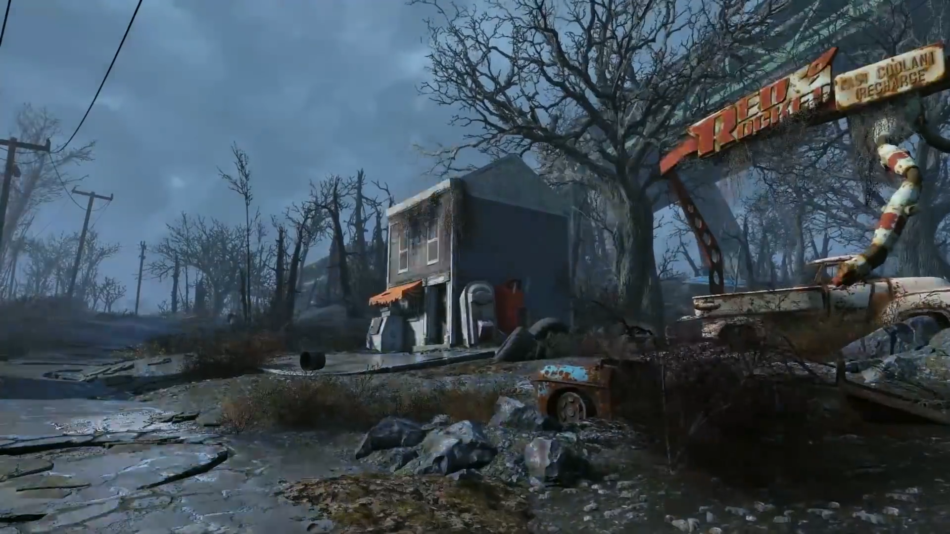 Fallout 4 сигнал бедствия стоянка грузовиков красная ракета фото 77