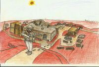 Red Sand Drawing