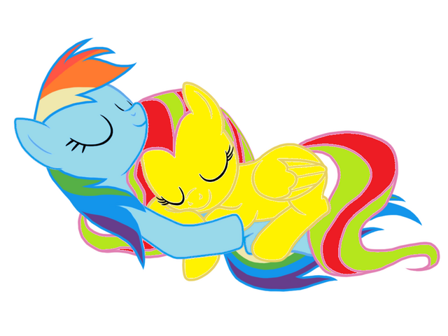 Archivo:Fluttershy and rainbow dash sleeping by mysteriousbrony-d6483eo.png