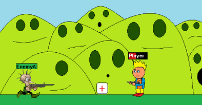Golden Hero battle gameplay