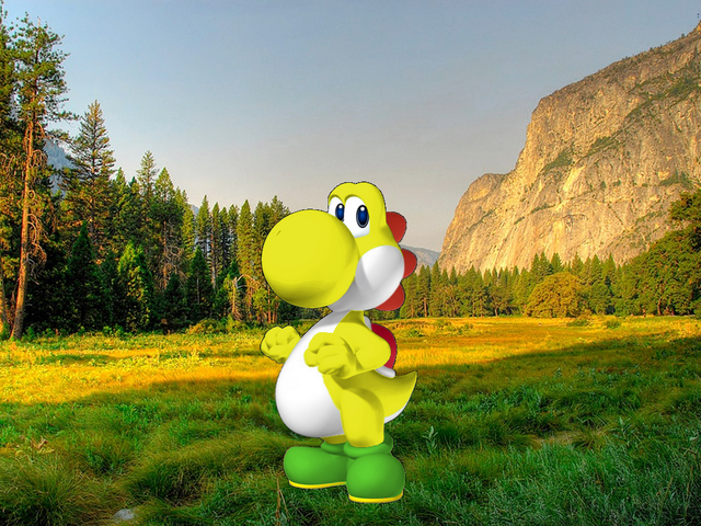 File:Tiny Yoshi in Grassy Plains.png