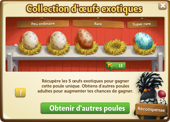 Collection d'œufs exotiques