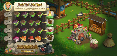 Mushroom Shed last row unlocked