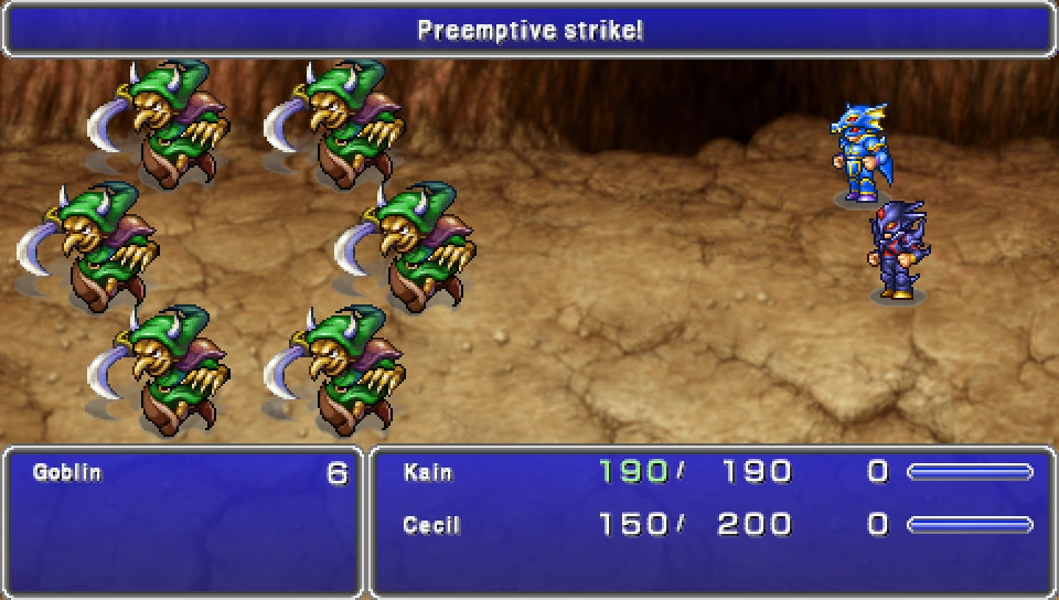 Image - FFIV PSP Preemptive Strike.png | Final Fantasy Wiki | FANDOM