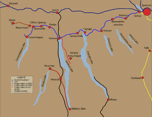 Finger Lakes Railway map