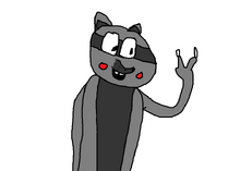 Sneaky the raccoon