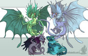 Fae dragons by neondragon