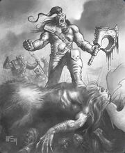 Grom Hellscream kills-Cenarius-by-Patrick-McEvoy