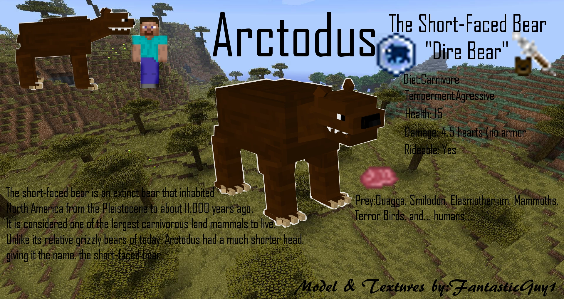 Arctodus, The Model Fossils and Archeology Mod Revival Wiki FANDOM powered by Wikia
