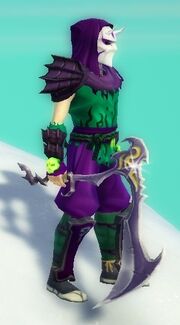 Fighting Tiger Scythe held