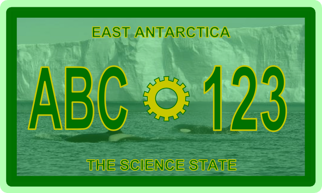 File:East Antarctica License Plate.png