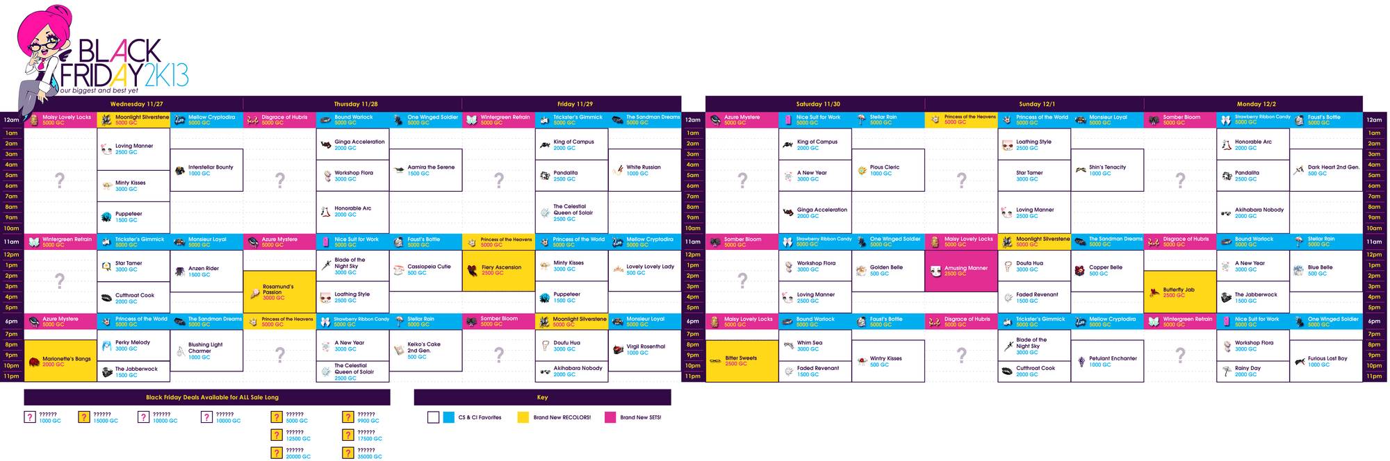 Image - Cs schedule 2k13nov25 blackfriday.png | Gaiapedia | FANDOM