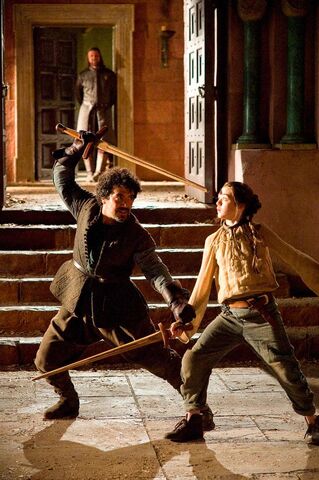 File:Arya, Ned and Syrio 1x03.jpg