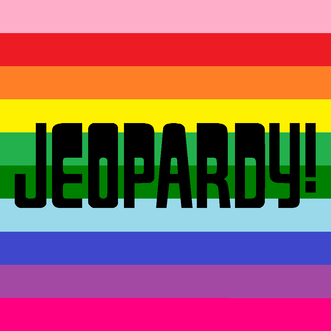 Image - Jeopardy! Logo in Horizontal Rainbow Stripes ...