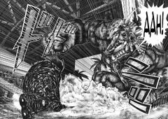 Shion kills Triceratops alien