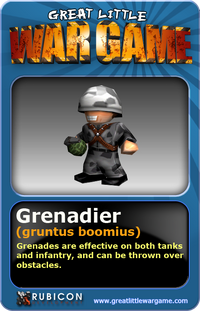 GLWG trading card Grenadier
