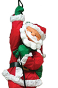 Climbing Santa with rope
