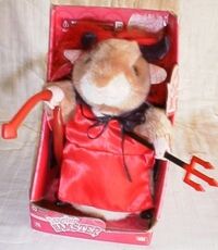 DANCING SINGING HAMSTER DEVIL IN A RED DRESS GEMMY NEW!