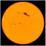 Sunspots on sun
