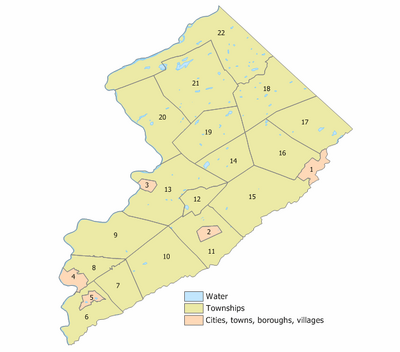 Warren County, New Jersey Municipalities