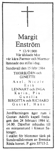 Wahlberg-Margit 1984 funeral
