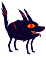 Fire wolf pup