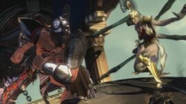 Kratos con la Armadura de Furia contra Megera.jpg
