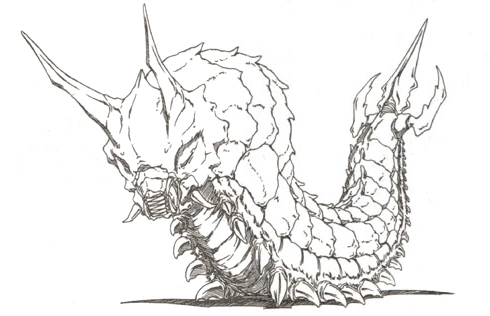 Image - Concept Art - Godzilla vs. Mothra - Battra Larva 4 ...
