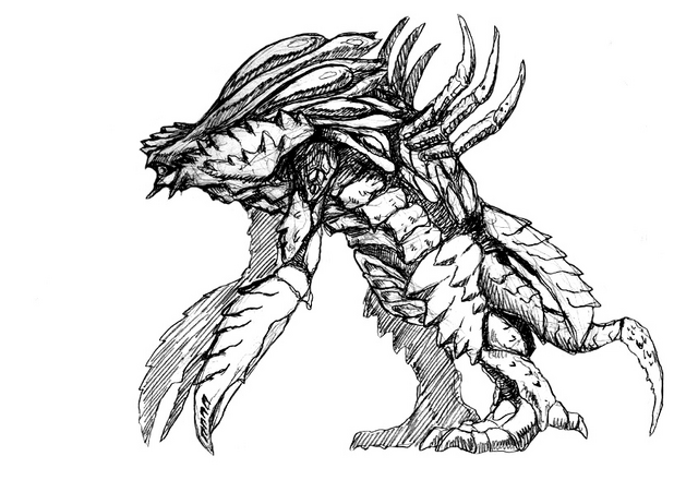 File:Concept Art - Godzilla 2000 Millennium - Orga 91.png