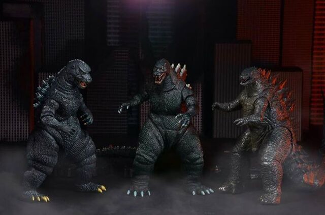 File:NECA Godzillas.jpg