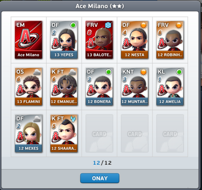 Ace Milano takım