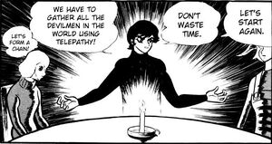 Devilmen holding hands