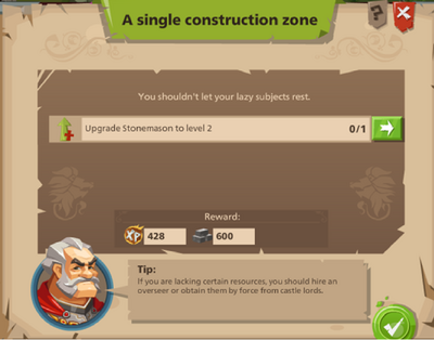 A single construction zone