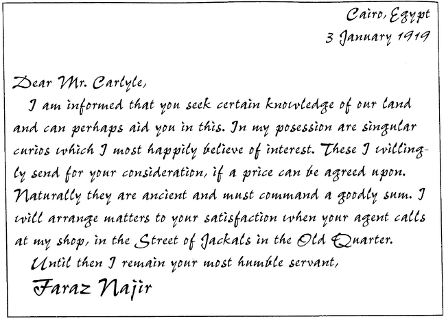 Letter addressed to Roger Carlyle
