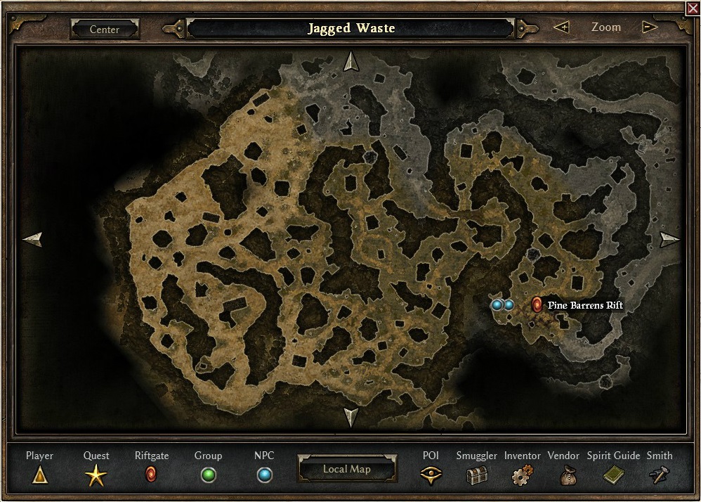 ashen waste grim dawn map