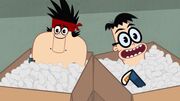 Kin and Kon's puppets