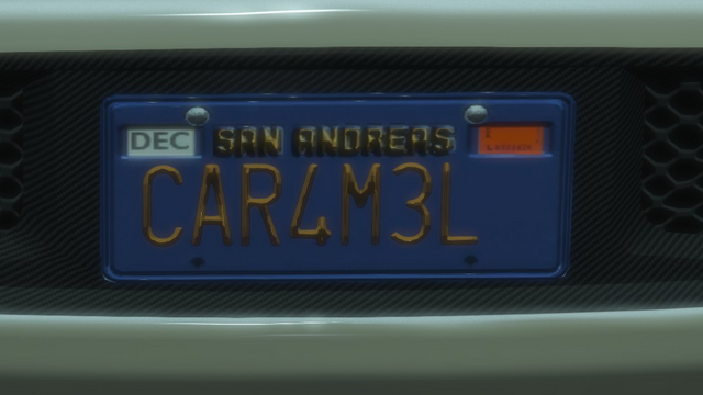 File:Custom Plate GTAO CAR4M3L.png