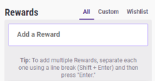 Rewards Section