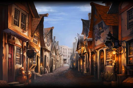 DIAGON Alley, where Ollivander the Wizard and wand-maker made his morally questionable creations of elm and oak and you're not listening anymore.