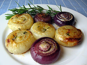 Roasted cippolini onions