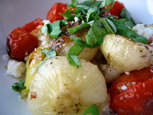 Roasted tomatoes cippolini