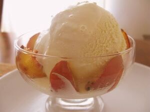 Nectarines and Ice Cream