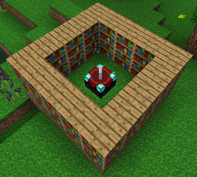 Minecraft Xbox Enchanting Room Layouts 15 Bookshelves Youtube How