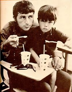 Richard Dawson with his son Gary
