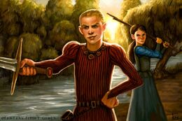 Joffrey atacado por Arya by Felicia Cano©.jpg